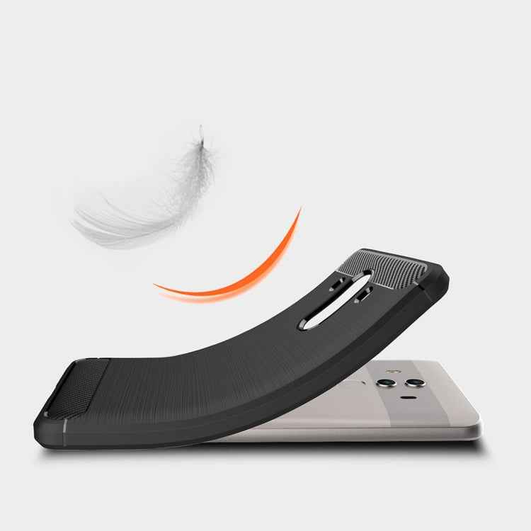 For Huawei  Mate 10 Pro Brushed Texture Carbon Fiber Shockproof TPU Rugged Armor Protective Case