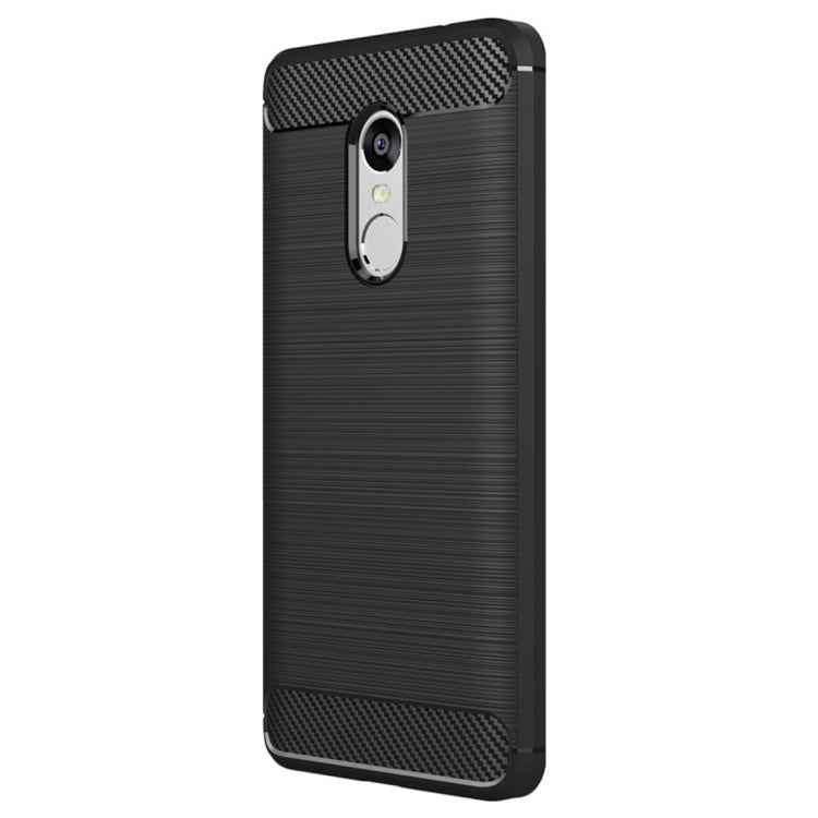 For Xiaomi  Redmi Note 4X Brushed Carbon Fiber Texture Shockproof TPU Protective Case