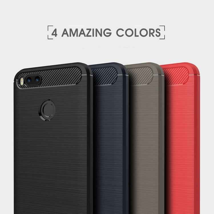 For Xiaomi  Mi 5X Carbon Fiber TPU Brushed Texture Shockproof Protective Back Cover Case