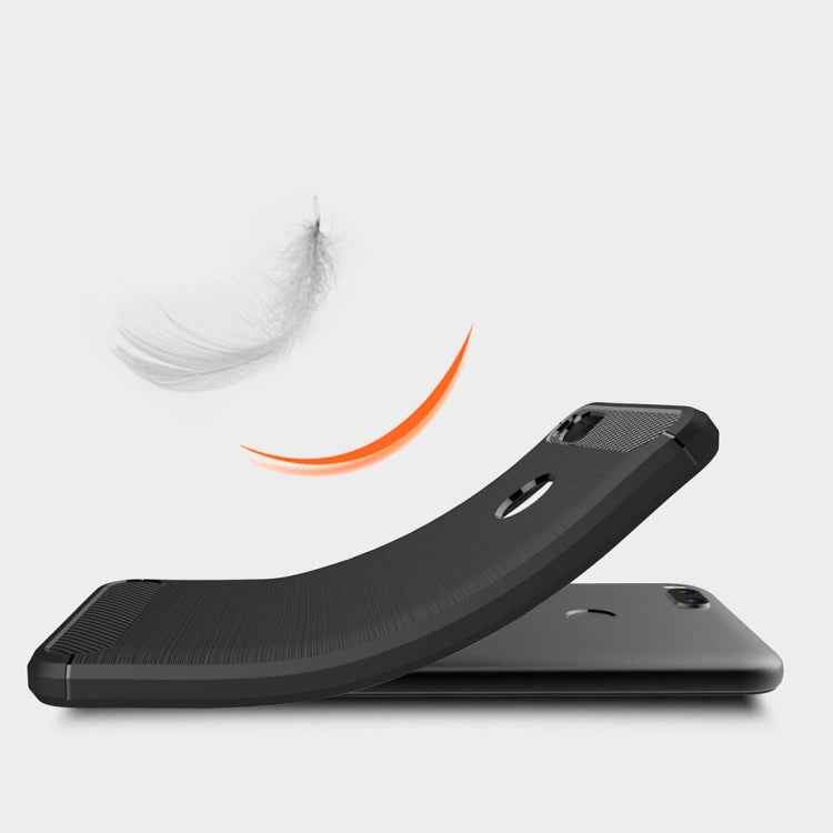 For Xiaomi  Mi 5X Carbon Fiber TPU Brushed Texture Shockproof Protective Back Cover Case