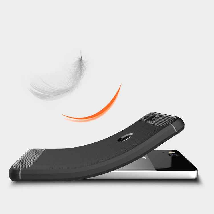 For Google Pixei 2 Brushed Texture Carbon Fiber Shockproof TPU Rugged Armor Protective Case