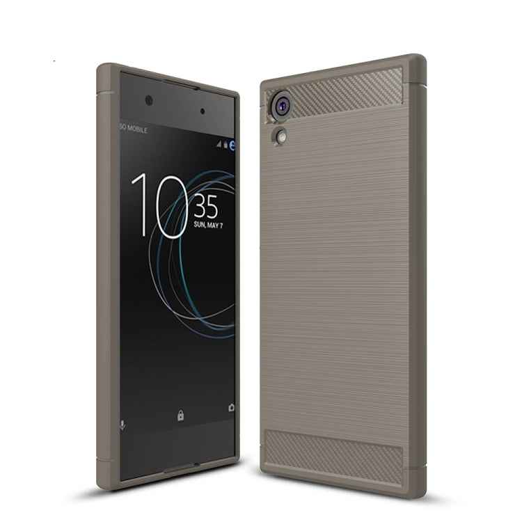 For Sony Xperia XA1 Ultra Brushed Texture Carbon Fiber Shockproof TPU Rugged Armor Protective Case