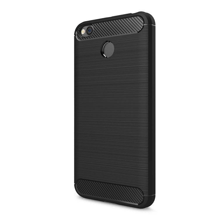 For Xiaomi  Redmi 4X  Brushed Carbon Fiber Texture Shockproof TPU Protective Cover Case , For Redmi 4X