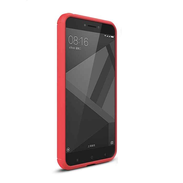 For Xiaomi  Redmi 4X  Brushed Carbon Fiber Texture Shockproof TPU Protective Cover Case