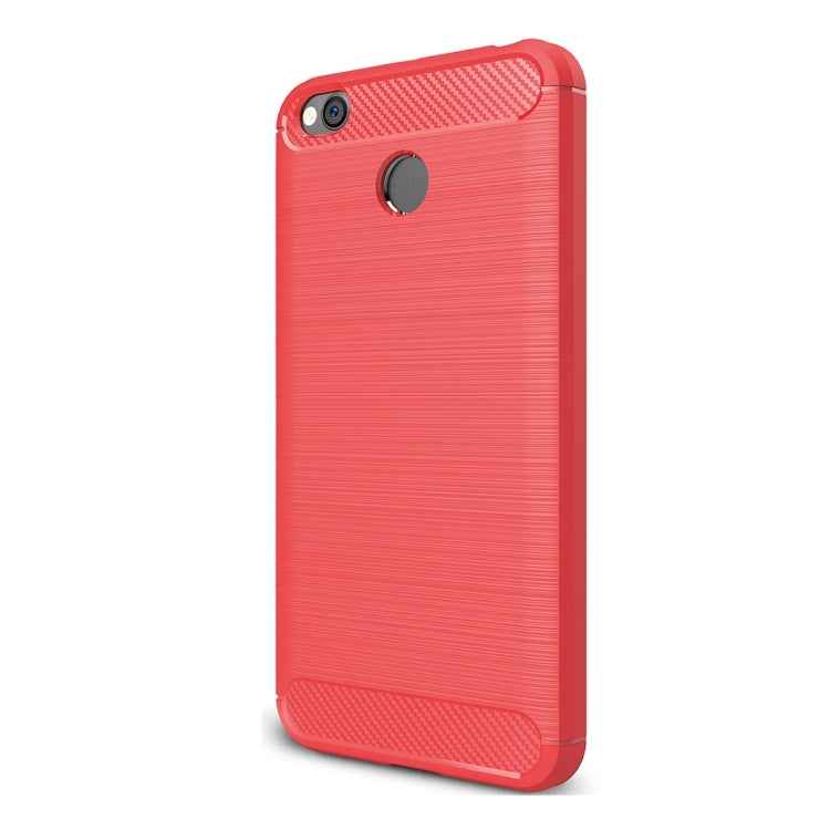 For Xiaomi  Redmi 4X  Brushed Carbon Fiber Texture Shockproof TPU Protective Cover Case