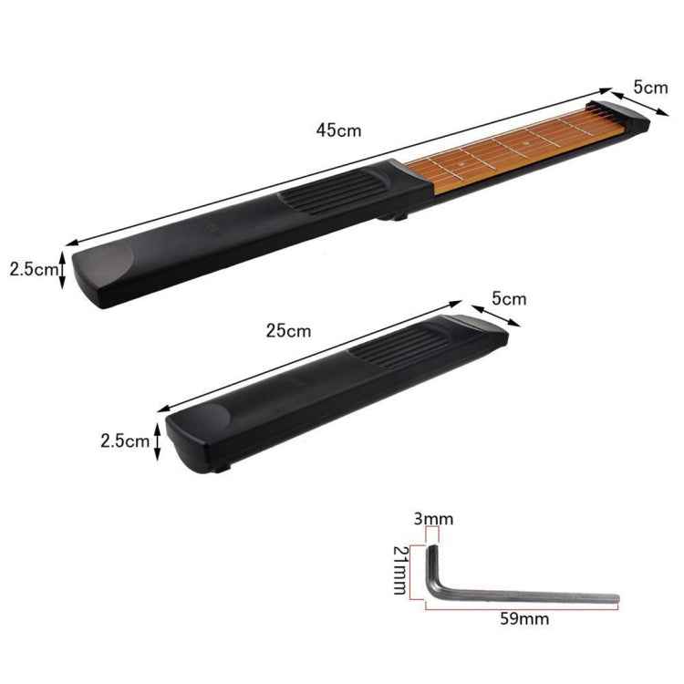 6 Fret Portable Pocket Guitar Practice Tool Gadget for Beginner Chord Fingering Practice Tool