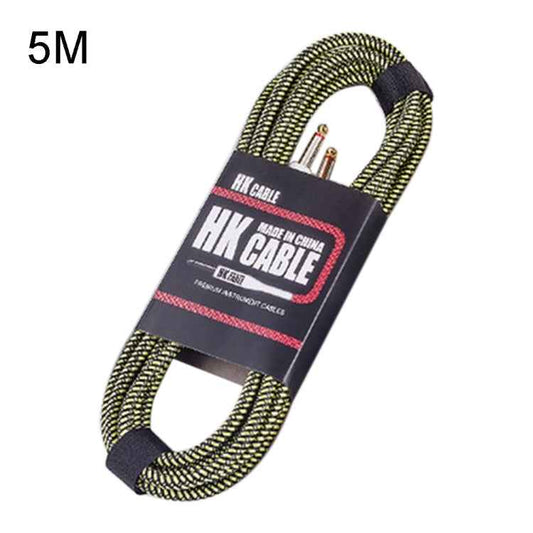 Wooden Guitar Bass Connection Cable Noise Reduction Audio Cable, Cable Length: 5m, Random Color Delivery