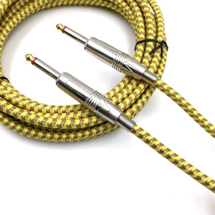 Wooden Guitar Bass Connection Cable Noise Reduction Braid Audio Cable, Cable Length: 10m