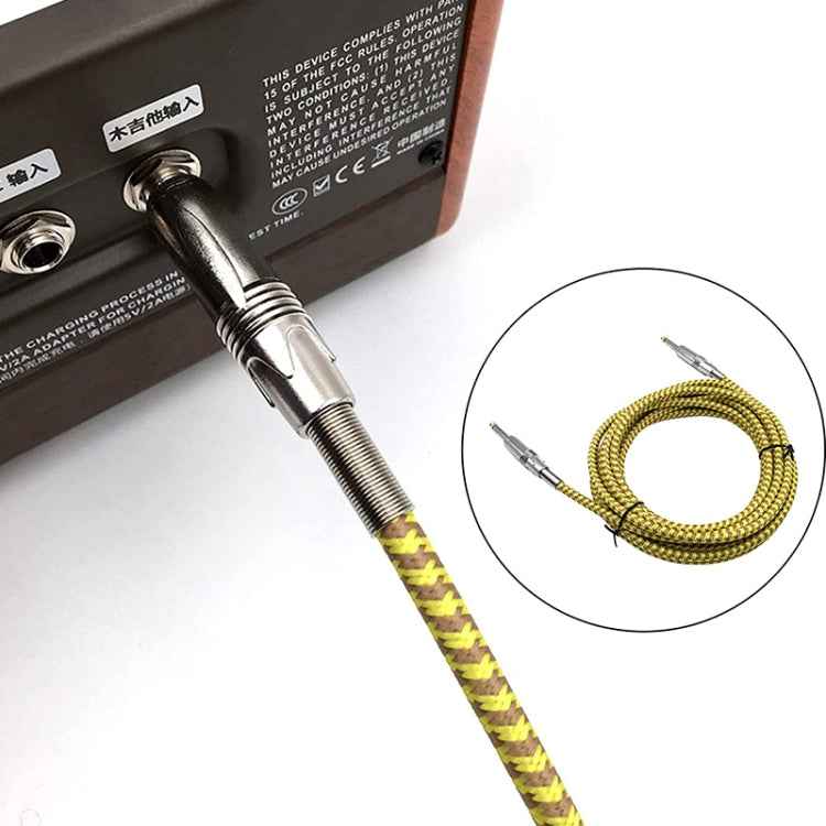 Wooden Guitar Bass Connection Cable Noise Reduction Braid Audio Cable, Cable Length: 10m
