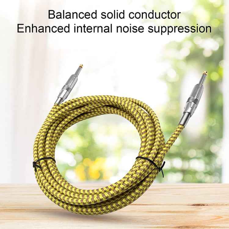 Wooden Guitar Bass Connection Cable Noise Reduction Braid Audio Cable, Cable Length: 3m