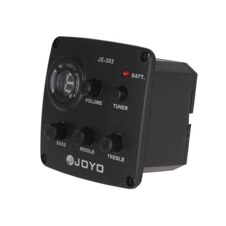 JOYO JE-303 Guitar Pickup 3-Band EQ Preamp Tuner Pickup Equalizer with Tuning Function