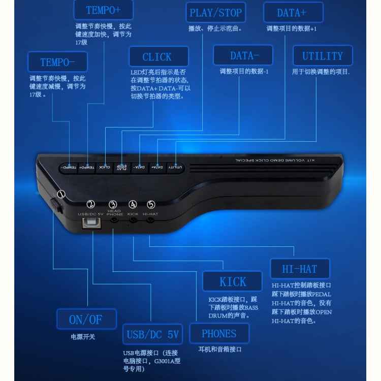 Portable Silicone Hand Roll USB Electronic Drum