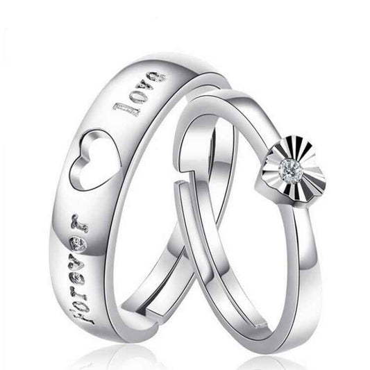 Heart-Shaped Opening Couple Rings On The Ring Size Randomly Shipped