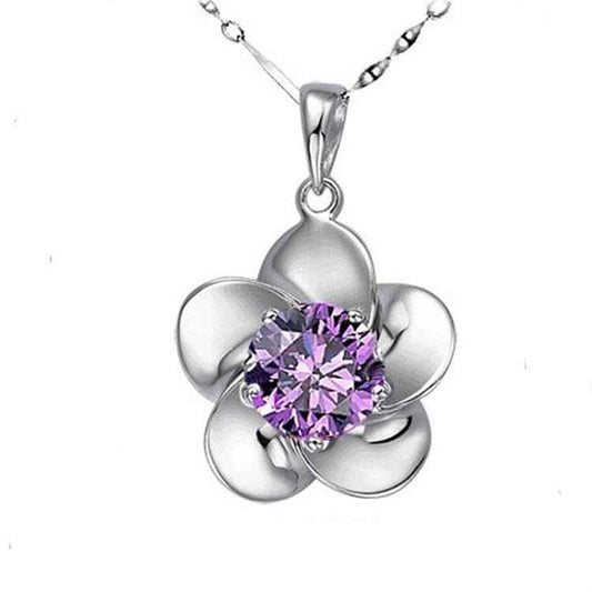 Plum Crystal Pendant