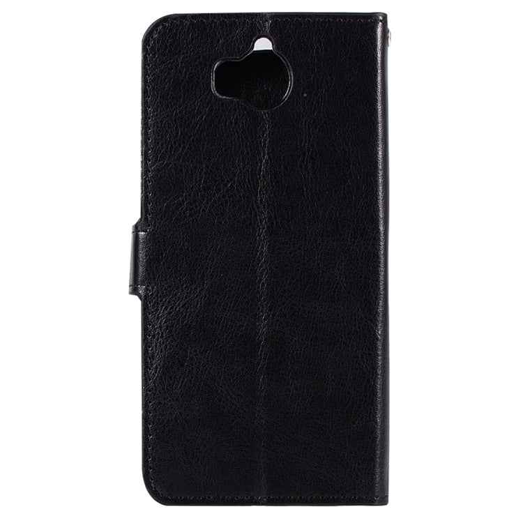 For Huawei  Y5 (2017) Crazy Horse Texture Horizontal Flip Leather Case with Holder & Card Slots & Wallet & Photo Frame