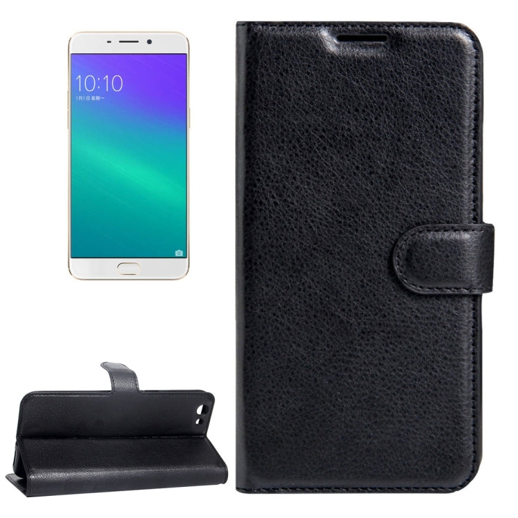 For OPPO  R9s Plus Litchi Texture Horizontal Flip Leather Case with Magnetic Buckle & Holder & Card Slots & Wallet, For OPPO R9s Plus