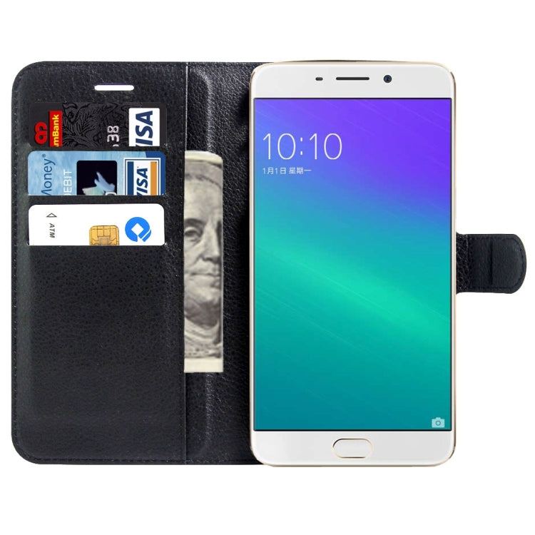 For OPPO  R9s Plus Litchi Texture Horizontal Flip Leather Case with Magnetic Buckle & Holder & Card Slots & Wallet, For OPPO R9s Plus