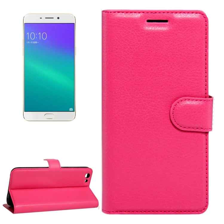 For OPPO  R9s Plus Litchi Texture Horizontal Flip Leather Case with Magnetic Buckle & Holder & Card Slots & Wallet