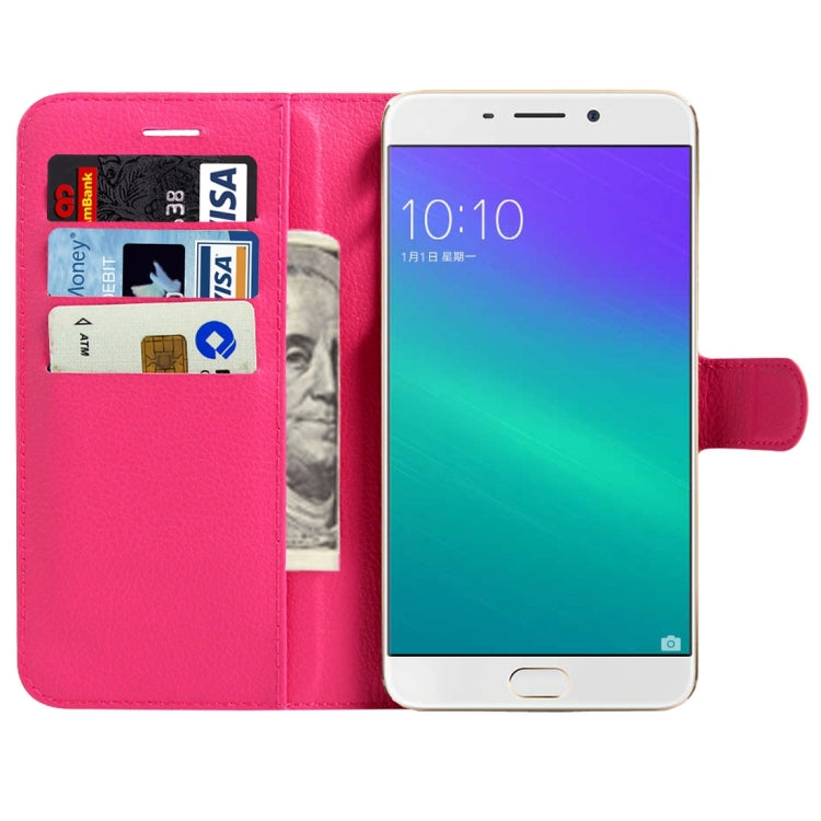 For OPPO  R9s Plus Litchi Texture Horizontal Flip Leather Case with Magnetic Buckle & Holder & Card Slots & Wallet, For OPPO R9s Plus