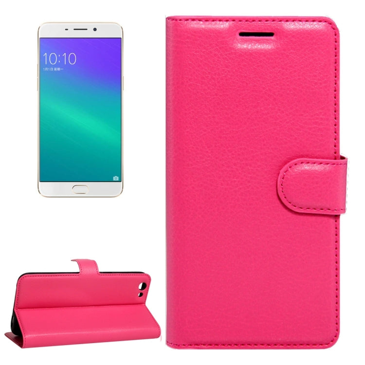 For OPPO  R9s Plus Litchi Texture Horizontal Flip Leather Case with Magnetic Buckle & Holder & Card Slots & Wallet, For OPPO R9s Plus