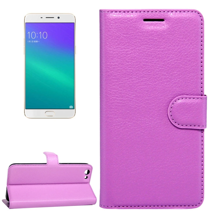 For OPPO  R9s Plus Litchi Texture Horizontal Flip Leather Case with Magnetic Buckle & Holder & Card Slots & Wallet, For OPPO R9s Plus