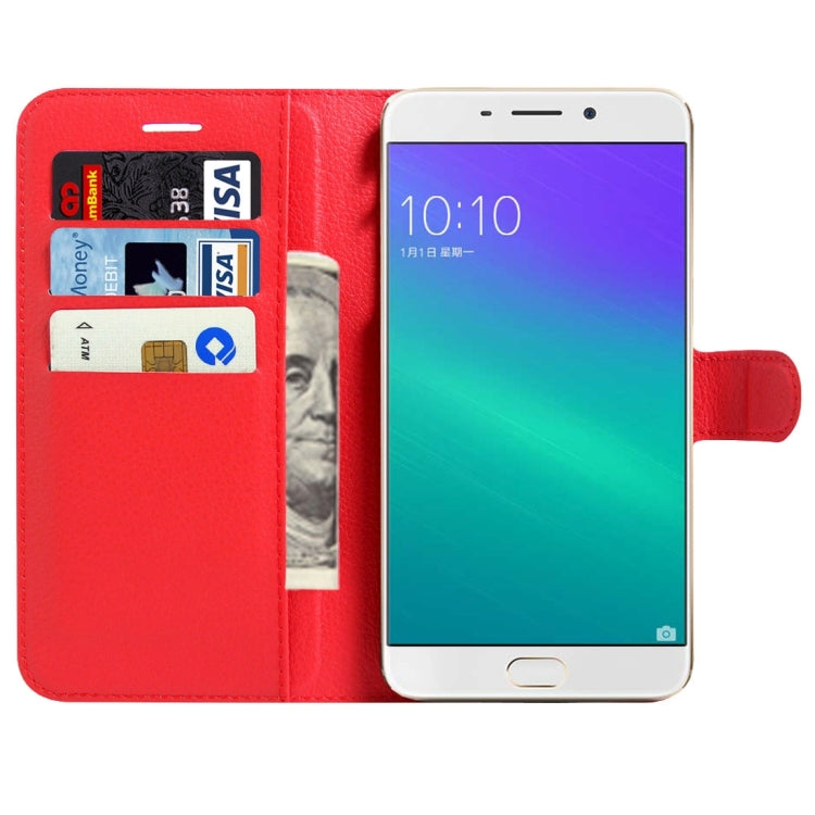 For OPPO  R9s Plus Litchi Texture Horizontal Flip Leather Case with Magnetic Buckle & Holder & Card Slots & Wallet, For OPPO R9s Plus