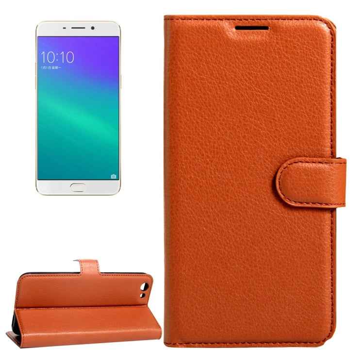 For OPPO  R9s Plus Litchi Texture Horizontal Flip Leather Case with Magnetic Buckle & Holder & Card Slots & Wallet