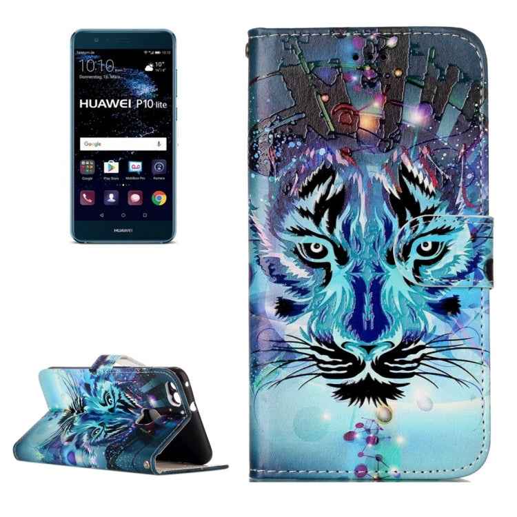 For Huawei  P10 Lite Gloss Oil Embossed Panda Pattern Horizontal Flip Leather Case with Holder & Card Slots & Wallet & Photo Frame
