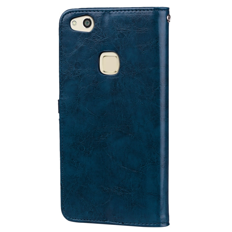 For Huawei P10 Lite Business Style Oil Wax Texture Horizontal Flip Leather Case with Holder & Card Slots & Wallet