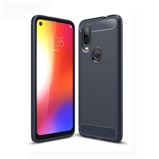 Brushed Texture Carbon Fiber TPU Case for Motorola P40