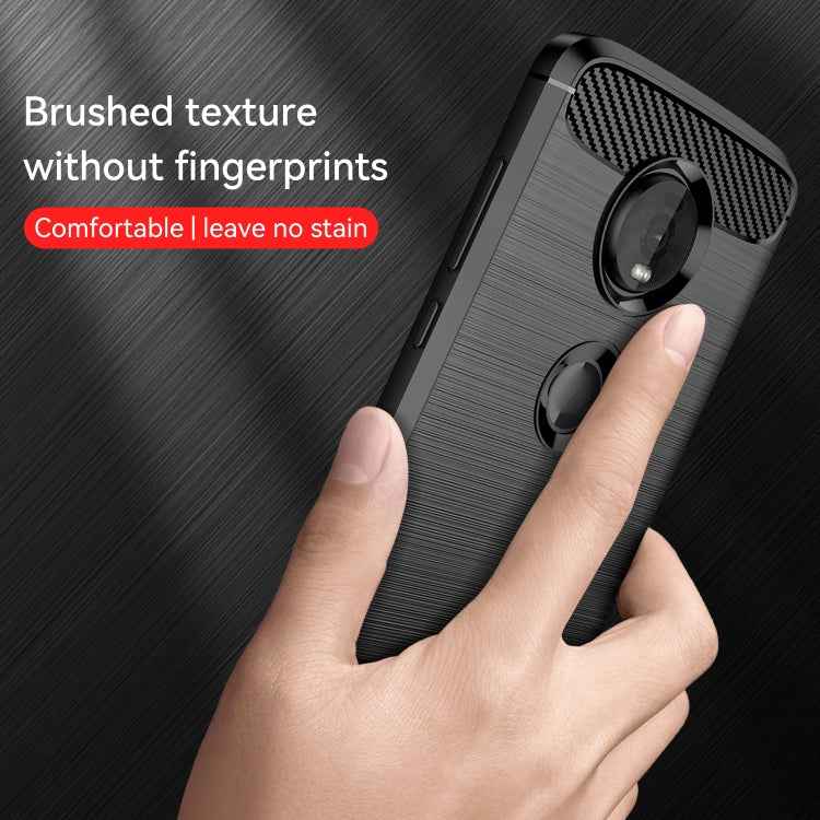 Brushed Texture Carbon Fiber TPU Case for Motorola Moto Z4 Play