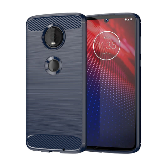 Brushed Texture Carbon Fiber TPU Case for Motorola Moto Z4 Play