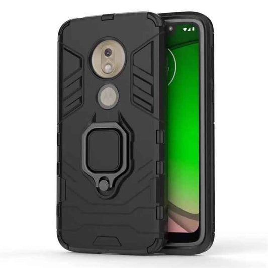 PC + TPU Shockproof Protective Case for Motorola Moto G7 Play, with Magnetic Ring Holder