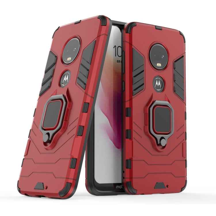 PC + TPU Shockproof Protective Case for Motorola Moto G7, with Magnetic Ring Holder