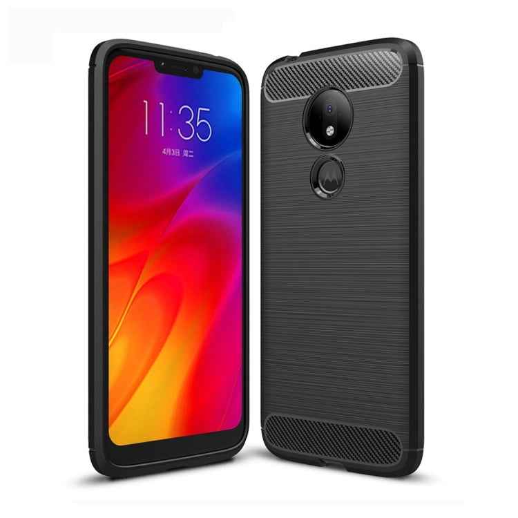Brushed Texture Carbon Fiber TPU Case for Motorola Moto G7 Power US Version
