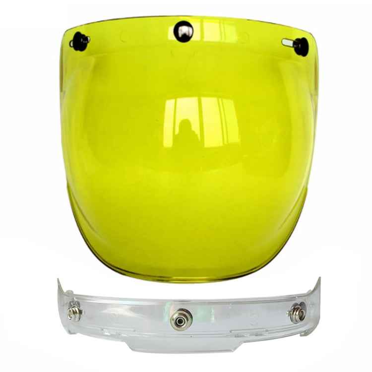 Soman Motorcycle Bubble Visor Open Face Helmet Visor Helmet Windshield Shield with Transparent Frame