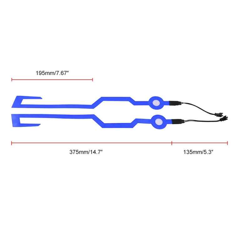 MB-MHL002 Motorcycle Modification Accessories Universal Pasteable Helmet Light Strip
