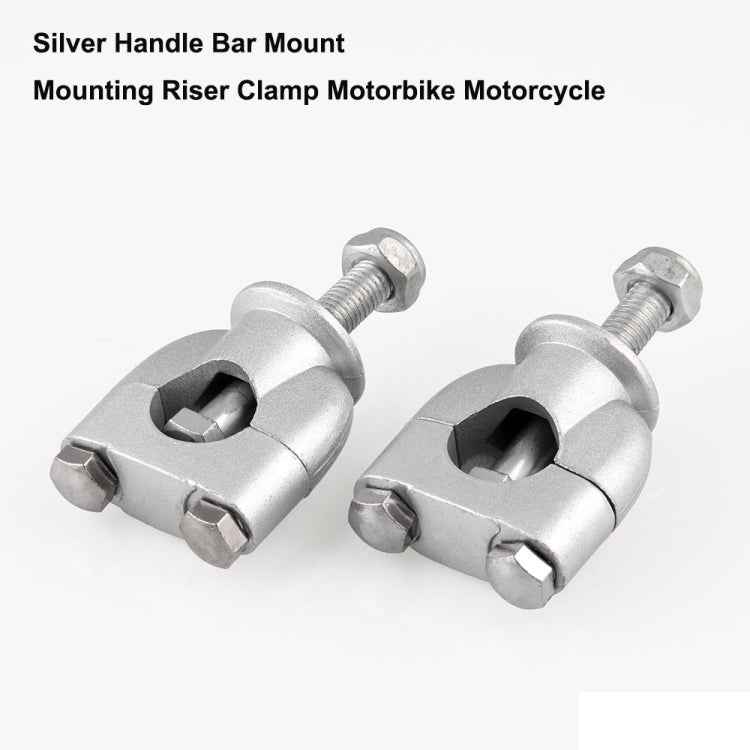MB-MH027-S Universal Motorcycle Aluminum + Iron 22mm Single Hole Handlebar Fixed Bracket