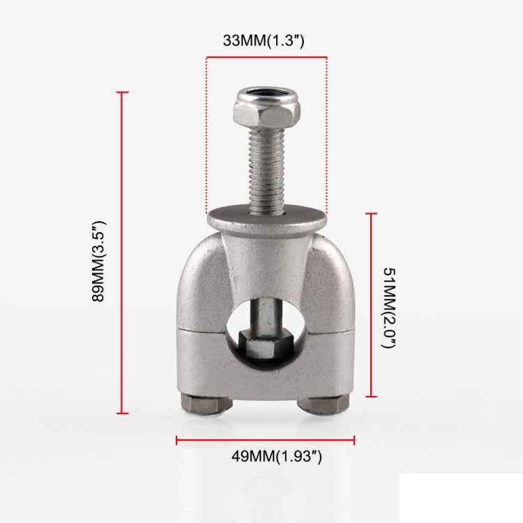 MB-MH027-S Universal Motorcycle Aluminum + Iron 22mm Single Hole Handlebar Fixed Bracket