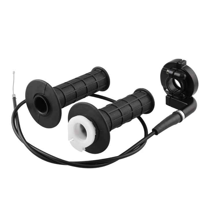 MB-MH028-BK Motorcycle Grips 22mm Handle Throttle Clamp Hand Grip with Throttle Cable  for 110-250CC ATV Quad Pit Dirt Bike Motocross Racing