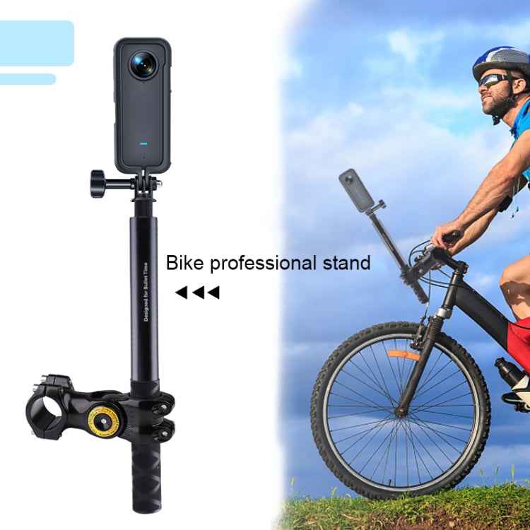 Motorcycle Bicycle Handlebar Fixture Mount Camera Bracket Adapter with Monopod Stand