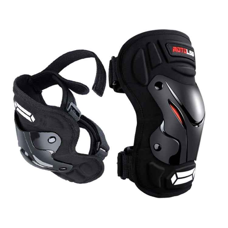 Motolsg 4 in 1 Knee Pads Elbow Pads Outdoor Sports Hiking Ski Motorcycle Bicycle Riding Protective Gear with Reflective Strip