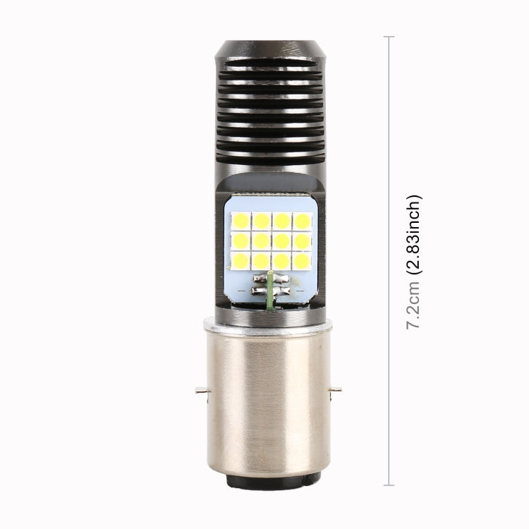 BA20D DC12V / 7.4W Motorcycle LED Headlight with 24LEDs SMD-3030 Lamp Beads, BA20D Style 2 (White Light), BA20D Style 2 (Yellow + White)
