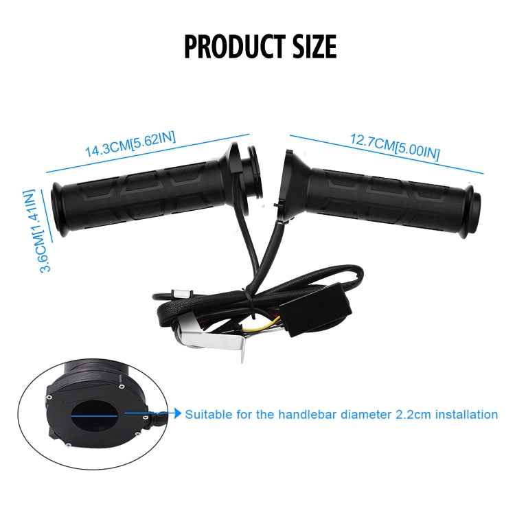 WUPP CS-095D1 Motorcycle Modified Adjustable Temperature Silicone Universal Electric Heating Hand Cover Heated Grip Handlebar