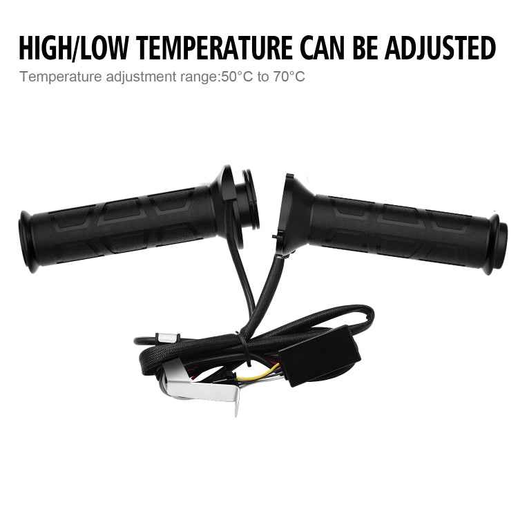 WUPP CS-095D1 Motorcycle Modified Adjustable Temperature Silicone Universal Electric Heating Hand Cover Heated Grip Handlebar