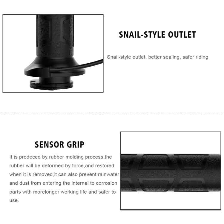 WUPP CS-095D1 Motorcycle Modified Adjustable Temperature Silicone Universal Electric Heating Hand Cover Heated Grip Handlebar