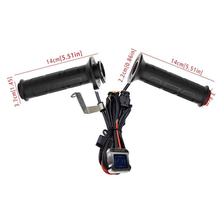 WUPP ZH-983C1 Motorcycle Modified Intelligent Electric Heating Hand Cover Heated Grip Handlebar with Three Gear Temperature Control