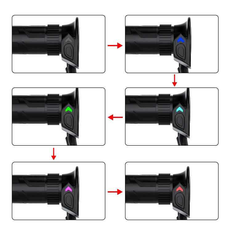 WUPP CS-990A1 Motorcycle Modified Intelligent Electric Heating Hand Cover Heated Grip Handlebar with Five Gear Temperature Control & Five Colors Indicator