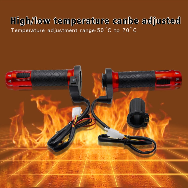 CS-764A1 12V Motorcycle Scooter Aluminum Alloy Electric Hand Grip Cover Heated Grip Handlebar