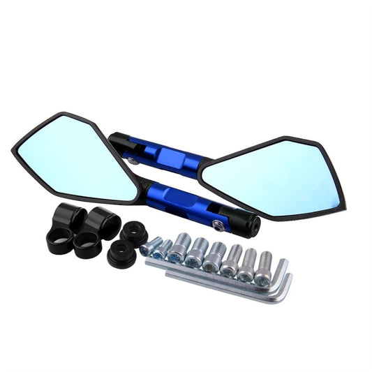 Modified Motorcycle Aluminium Alloy Rhombus Reflective Light Side Rearview Mirror
